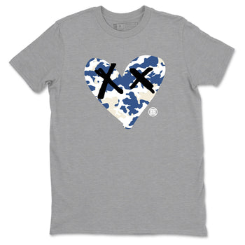 A Ma Maniere Air Jordan 3 Diffused Blue shirts to match jordans Camo Heart graphic tee Jordan 3 For The Love best t-shirts to wear with jordans SNRT Sneaker Tees unisex cotton Heather Grey 2 shirts