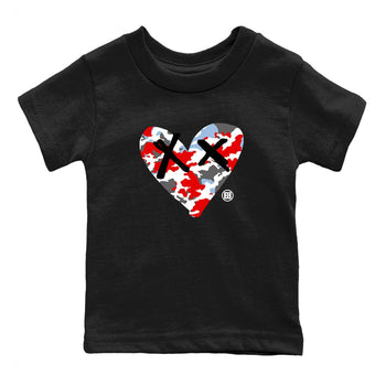AJ5 Reimagined shirts to match jordans Camo Heart best t shirts to wear with jordans Air Jordan 5 Retro OG Reimagined match shoes to clothes SNRT Sneaker Tees Youth Baby Black 2 tee