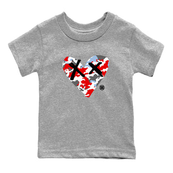 AJ5 Reimagined shirts to match jordans Camo Heart best t shirts to wear with jordans Air Jordan 5 Retro OG Reimagined match shoes to clothes SNRT Sneaker Tees Youth Baby Heather Grey 2 tee