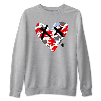 AJ5 Reimagined shirts to match jordans Camo Heart best t shirts to wear with jordans Air Jordan 5 Retro OG Reimagined match shoes to clothes SNRT Sneaker Tees unisex cotton Heather Grey 2 shirts