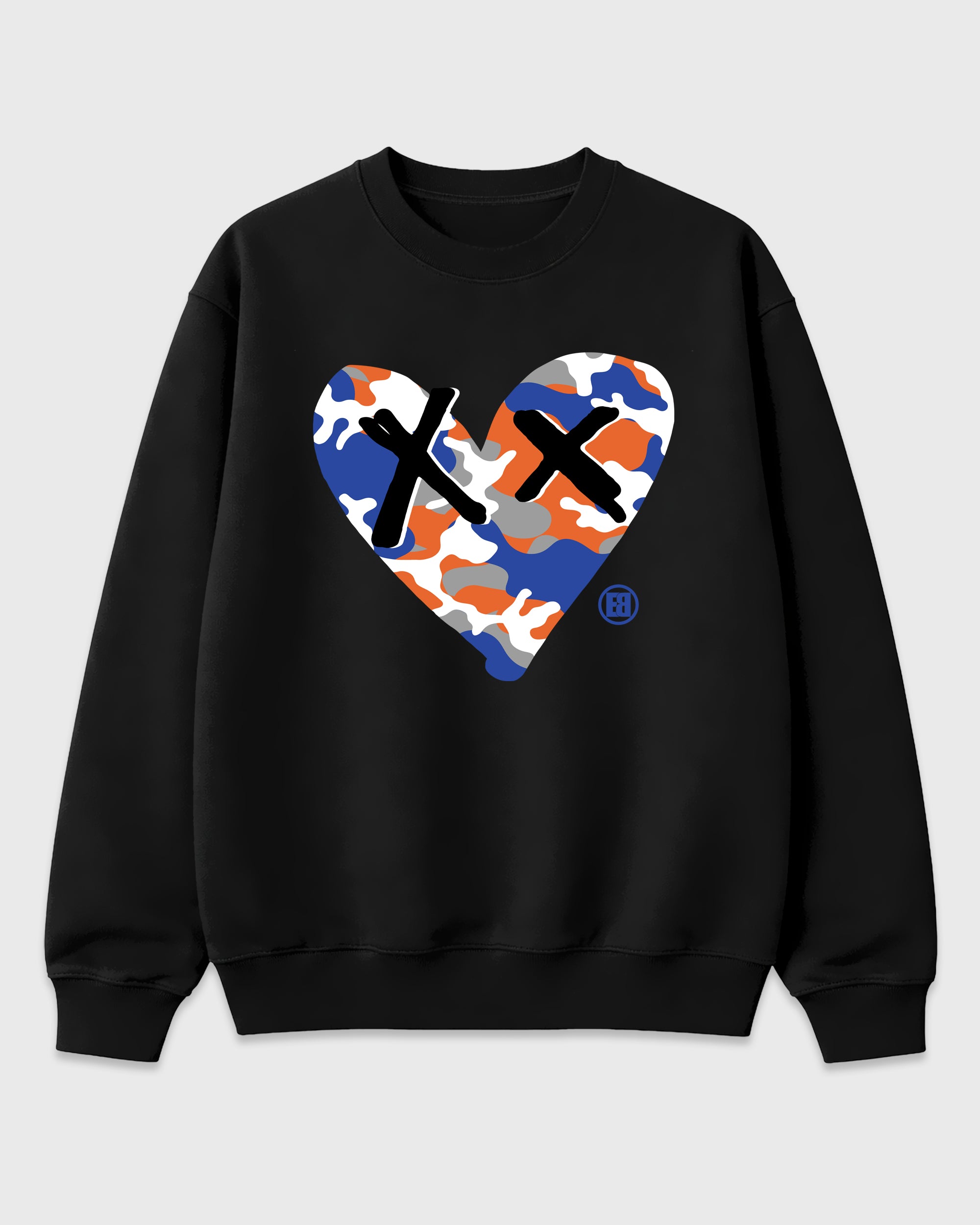 Camo Heart Graphic T-Shirt featuring original streetwear artwork designed to match the Air Jordan 8 Knicks. Black 2 Graphic Tee.
