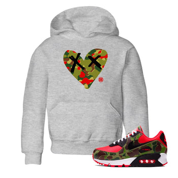Air Max 90 Reverse Duck Camo shirts to match jordans Camo Heart best t shirts to wear with jordans Air Max 90 Reverse Duck Camo match shoes to clothes SNRT Sneaker Tees Youth Baby Heather Grey 1 tee
