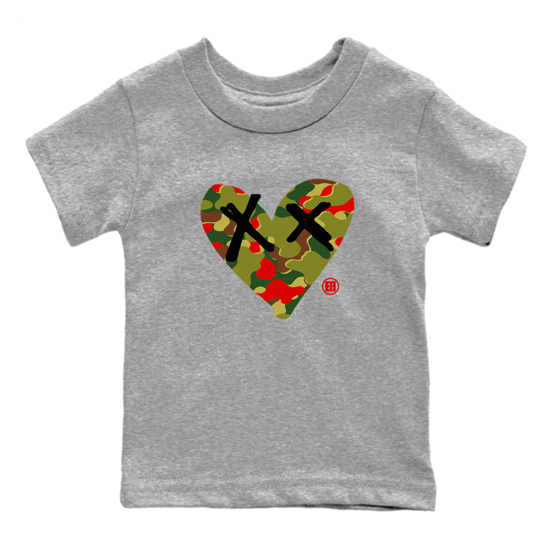 Air Max 90 Reverse Duck Camo shirts to match jordans Camo Heart best t shirts to wear with jordans Air Max 90 Reverse Duck Camo match shoes to clothes SNRT Sneaker Tees Youth Baby Heather Grey 2 tee