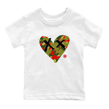 Air Max 90 Reverse Duck Camo shirts to match jordans Camo Heart best t shirts to wear with jordans Air Max 90 Reverse Duck Camo match shoes to clothes SNRT Sneaker Tees Youth Baby White 2 tee