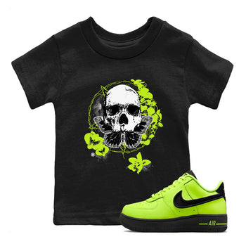 AF1 Volt shirts to match jordans Carpe Diem Skull sneaker match tees Air Force 1 Volt match shoes to clothes SNRT Sneaker Tees Youth Baby Black 1 tee