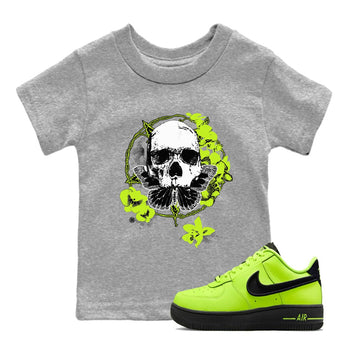AF1 Volt shirts to match jordans Carpe Diem Skull sneaker match tees Air Force 1 Volt match shoes to clothes SNRT Sneaker Tees Youth Baby Heather Grey 1 tee