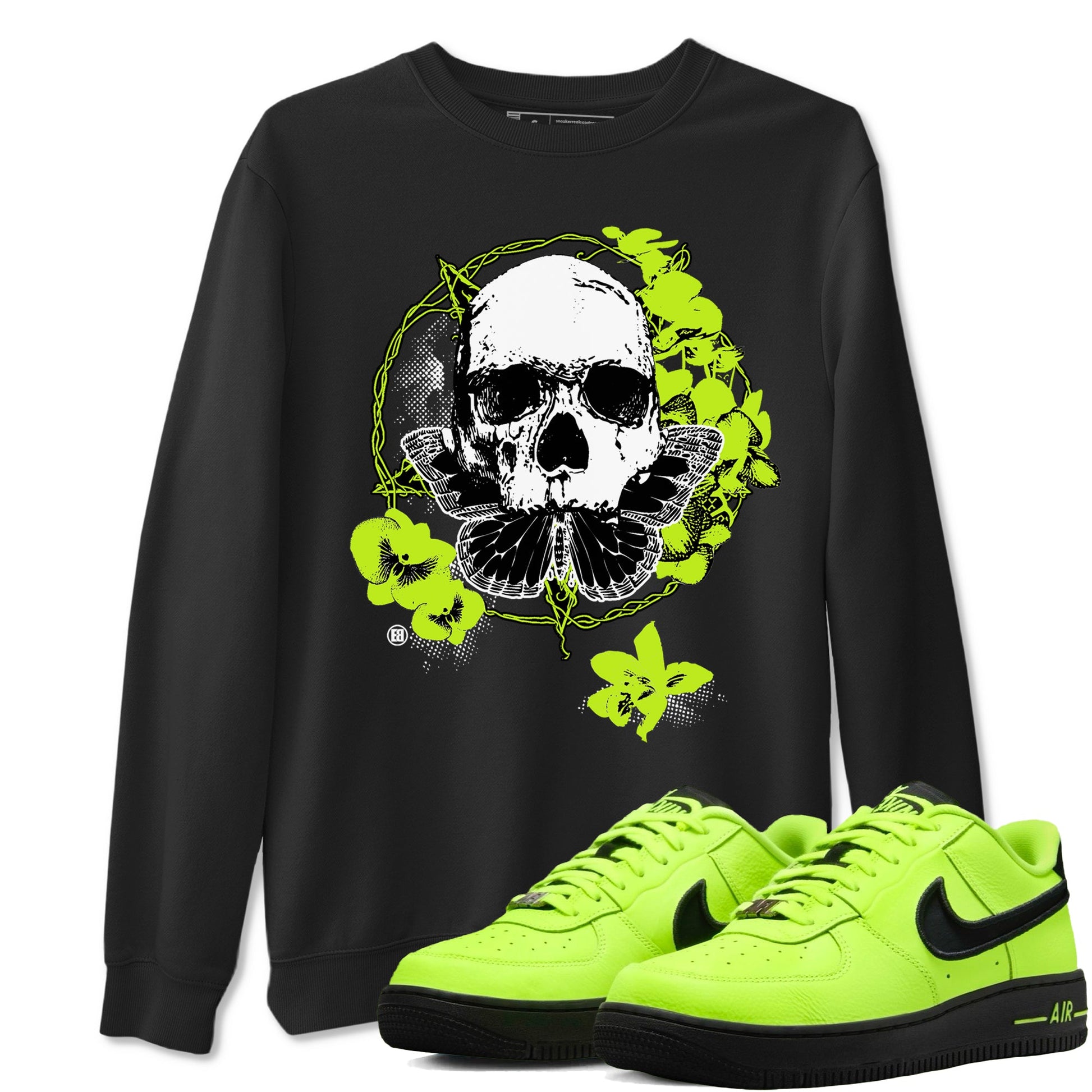AF1 Volt shirts to match jordans Carpe Diem Skull sneaker match tees Air Force 1 Volt match shoes to clothes SNRT Sneaker Tees unisex cotton Black 1 shirts