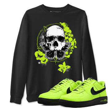 AF1 Volt shirts to match jordans Carpe Diem Skull sneaker match tees Air Force 1 Volt match shoes to clothes SNRT Sneaker Tees unisex cotton Black 1 shirts