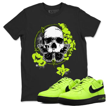 AF1 Volt shirts to match jordans Carpe Diem Skull sneaker match tees Air Force 1 Volt match shoes to clothes SNRT Sneaker Tees unisex cotton Black 1 shirts