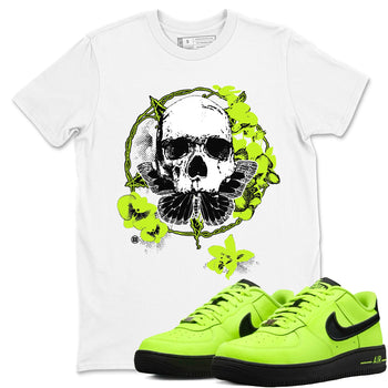 AF1 Volt shirts to match jordans Carpe Diem Skull sneaker match tees Air Force 1 Volt match shoes to clothes SNRT Sneaker Tees unisex cotton White 1 shirts