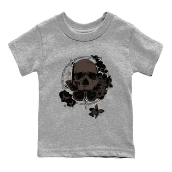 AJ1 Travis Scott Velvet Brown and Dark Mocha shirts to match jordans Carpe Diem Skull sneaker match tees 1s Travis Scott Velvet Brown match shoes to clothes SNRT Sneaker Tees Youth Baby Heather Grey 2 tee