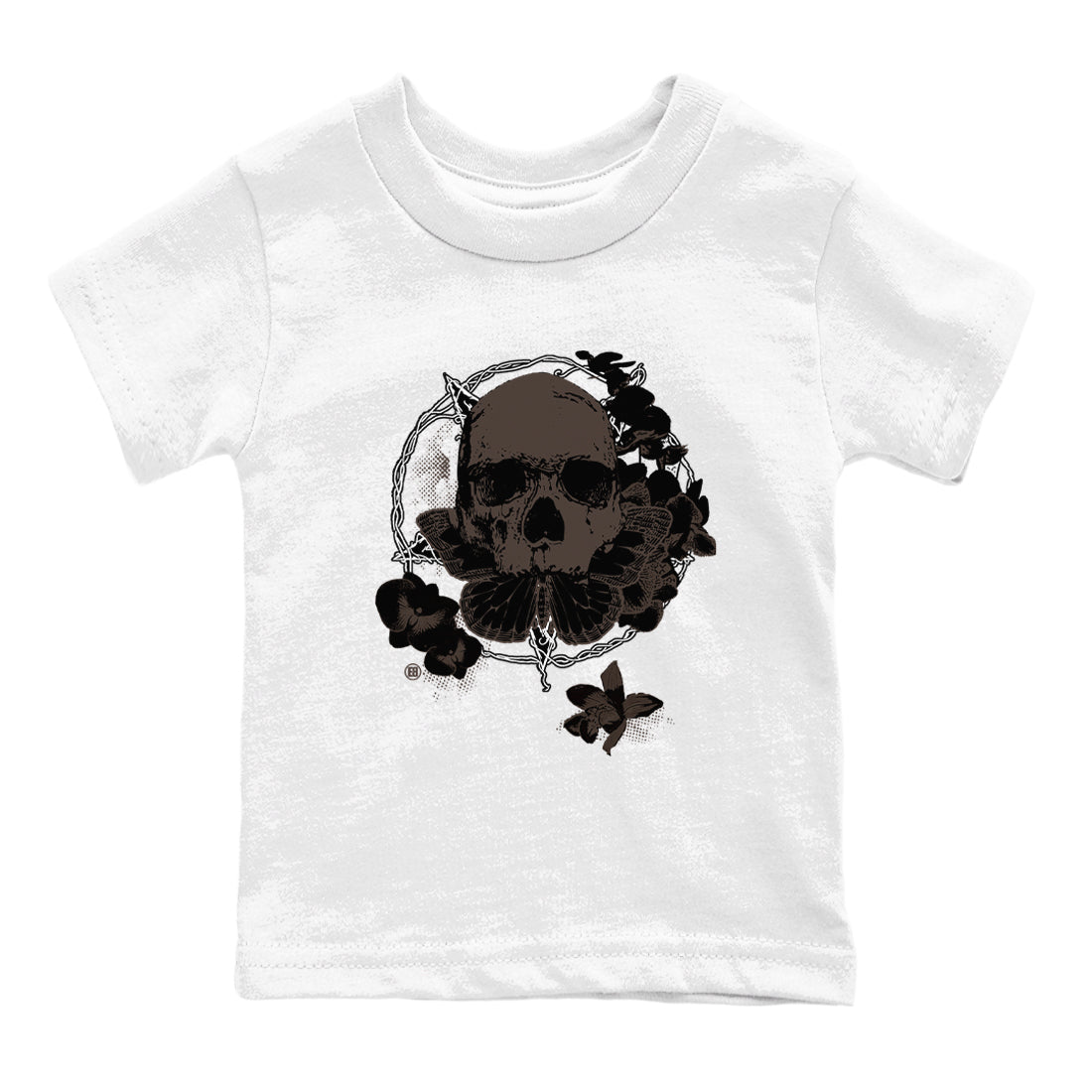 AJ1 Travis Scott Velvet Brown and Dark Mocha shirts to match jordans Carpe Diem Skull sneaker match tees 1s Travis Scott Velvet Brown match shoes to clothes SNRT Sneaker Tees Youth Baby White 2 tee