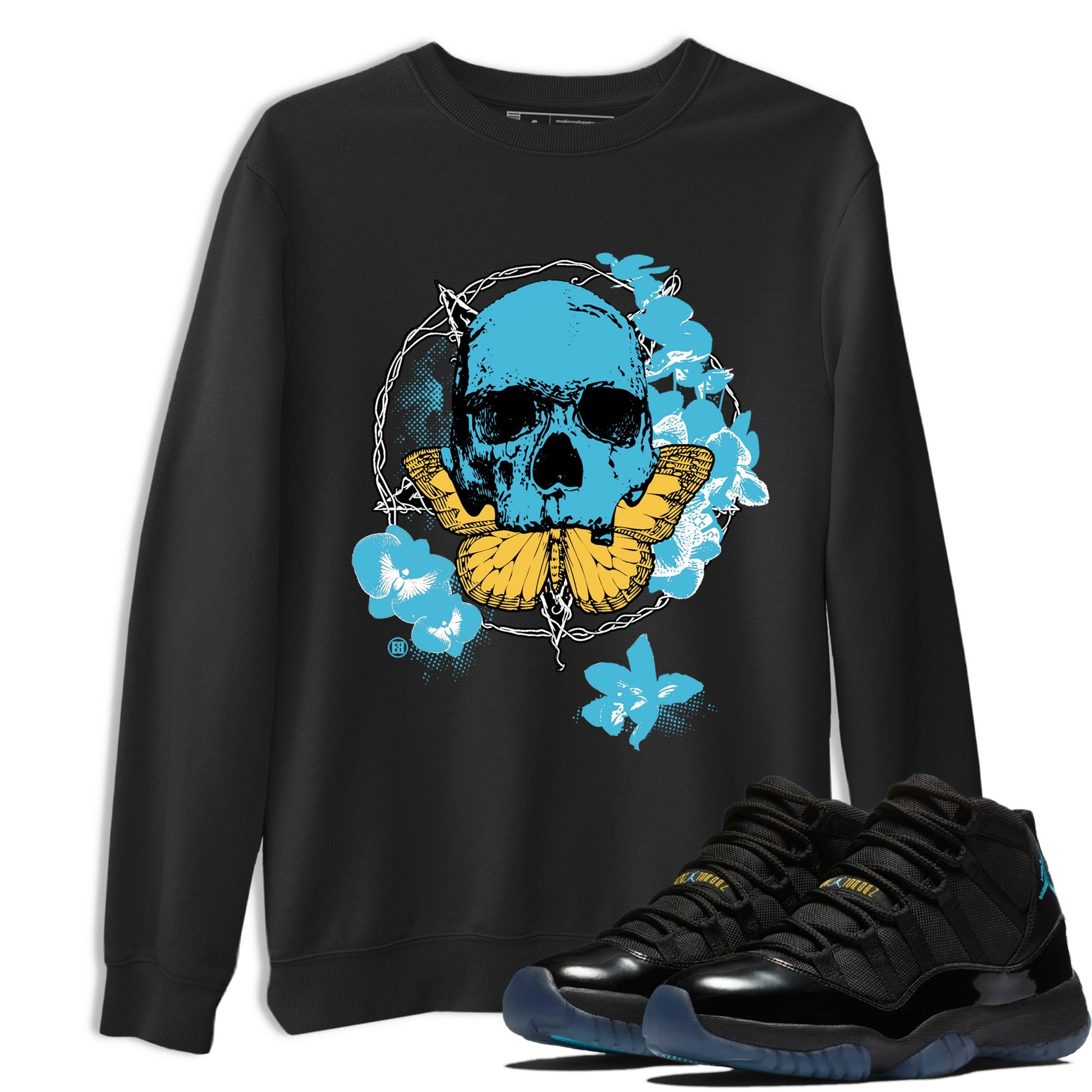 Sneaker Threads – Sneaker Tees To Match Air Jordan 11 Retro Gamma – Carpe Diem Skull Graphic Tee Black 1. Perfect for Jordan releases 2025 colorways.
