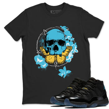 Sneaker Threads – Sneaker Tees To Match Air Jordan 11 Retro Gamma – Carpe Diem Skull Graphic Tee Black 1. Perfect for Jordan releases 2025 colorways.