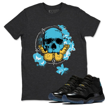 Sneaker Threads – Sneaker Tees To Match Air Jordan 11 Retro Gamma – Carpe Diem Skull Graphic Tee Charcoal Heather 1. Perfect for Jordan releases 2025 colorways.