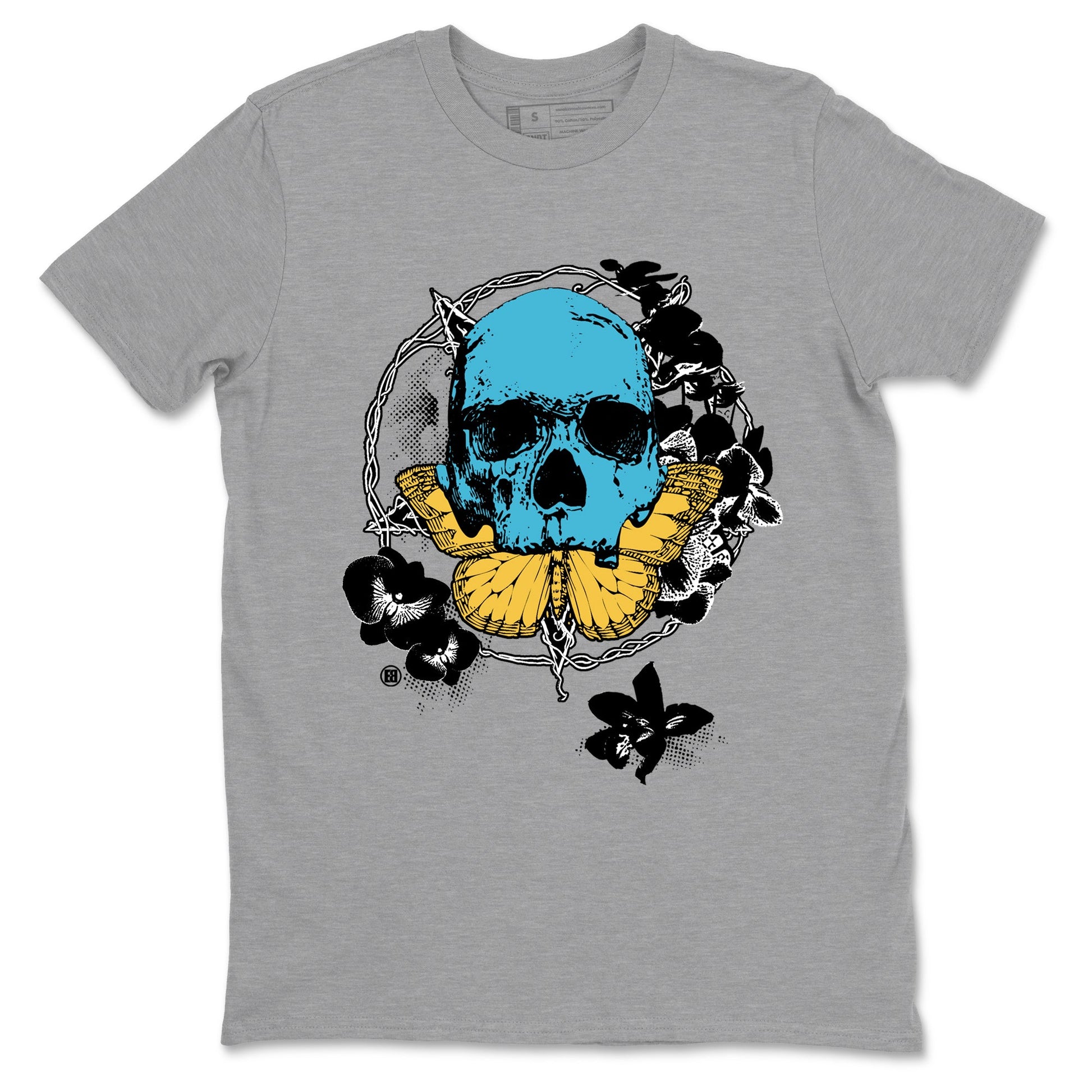 Sneaker Threads – Sneaker Tees To Match Air Jordan 11 Retro Gamma – Carpe Diem Skull Graphic Tee Heather Grey 2. Perfect for Jordan releases 2025 colorways.