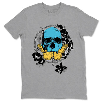 Sneaker Threads – Sneaker Tees To Match Air Jordan 11 Retro Gamma – Carpe Diem Skull Graphic Tee Heather Grey 2. Perfect for Jordan releases 2025 colorways.