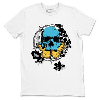 Sneaker Threads – Sneaker Tees To Match Air Jordan 11 Retro Gamma – Carpe Diem Skull Graphic Tee White 2. Perfect for Jordan releases 2025 colorways.