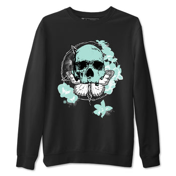 Carpe Diem Skull sneaker match t-shirt styled to complete your fit with the Air Jordan 11 Igloo sneakers, shown in Black 2.