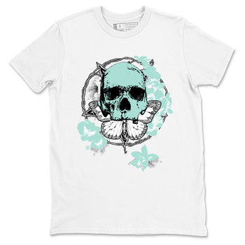 Carpe Diem Skull sneaker match t-shirt styled to complete your fit with the Air Jordan 11 Igloo sneakers, shown in White 2.