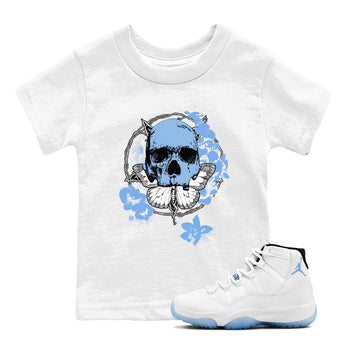AJ11 Retro Legend Blue shirts to match jordans Carpe Diem Skull best t shirts to wear with jordans 11s Legend Blue match shoes to clothes SNRT Sneaker Tees Youth Baby White 1 tee