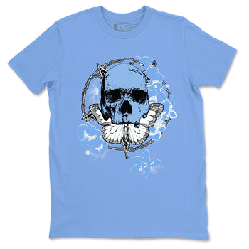 AJ11 Retro Legend Blue shirts to match jordans Carpe Diem Skull best t shirts to wear with jordans 11s Legend Blue match shoes to clothes SNRT Sneaker Tees unisex cotton Carolina Blue 2 shirts