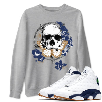 13s Midnight Navy shirts to match jordans Carpe Diem Skull sneaker match tees Air Jordan 13 Midnight Navy match shoes to clothes SNRT Sneaker Tees unisex cotton Heather Grey 1 shirts