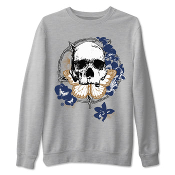 13s Midnight Navy shirts to match jordans Carpe Diem Skull sneaker match tees Air Jordan 13 Midnight Navy match shoes to clothes SNRT Sneaker Tees unisex cotton Heather Grey 2 shirts