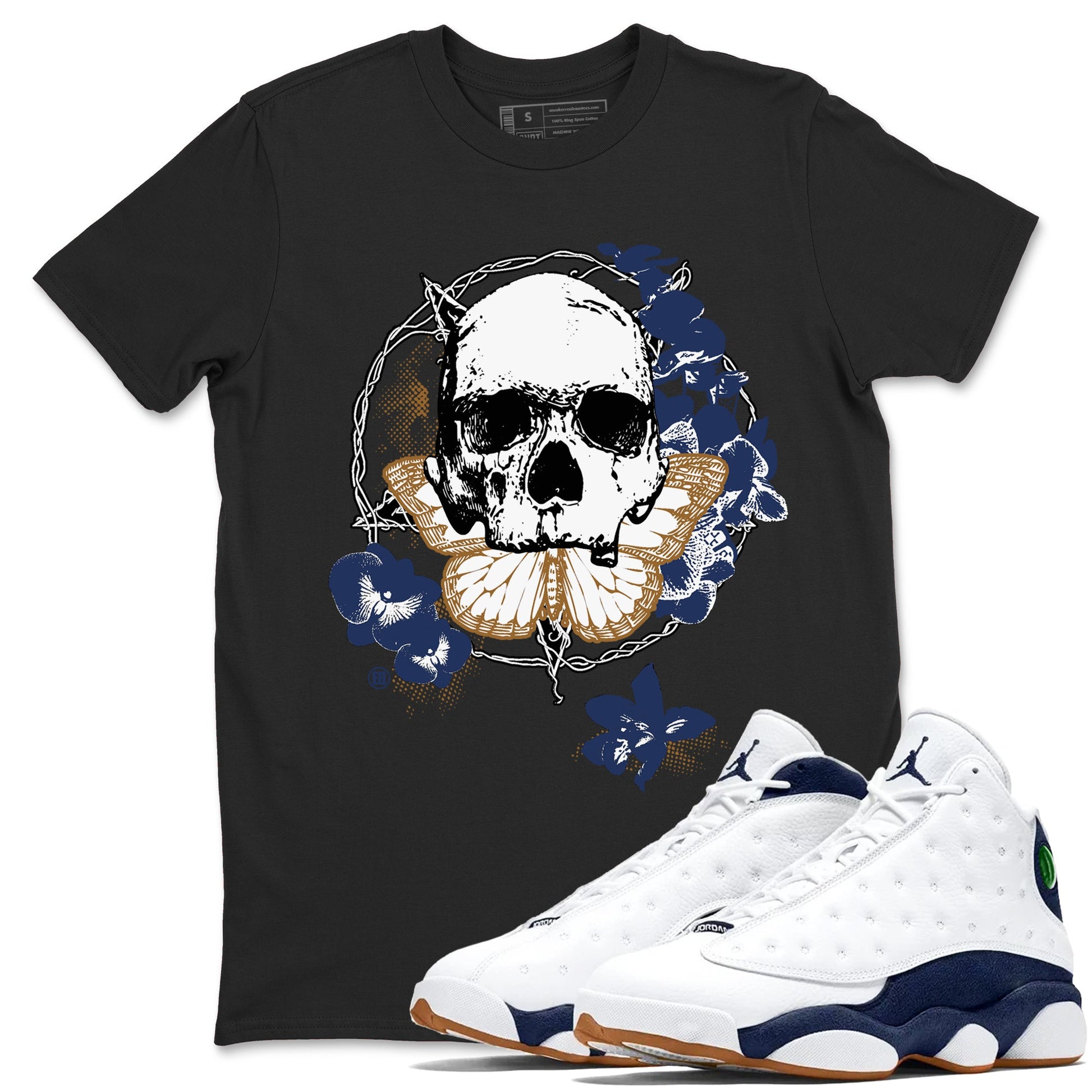 13s Midnight Navy shirts to match jordans Carpe Diem Skull sneaker match tees Air Jordan 13 Midnight Navy match shoes to clothes SNRT Sneaker Tees unisex cotton Black 1 shirts