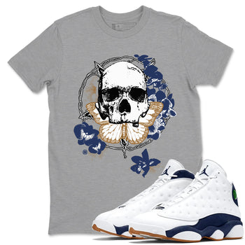 13s Midnight Navy shirts to match jordans Carpe Diem Skull sneaker match tees Air Jordan 13 Midnight Navy match shoes to clothes SNRT Sneaker Tees unisex cotton Heather Grey 1 shirts