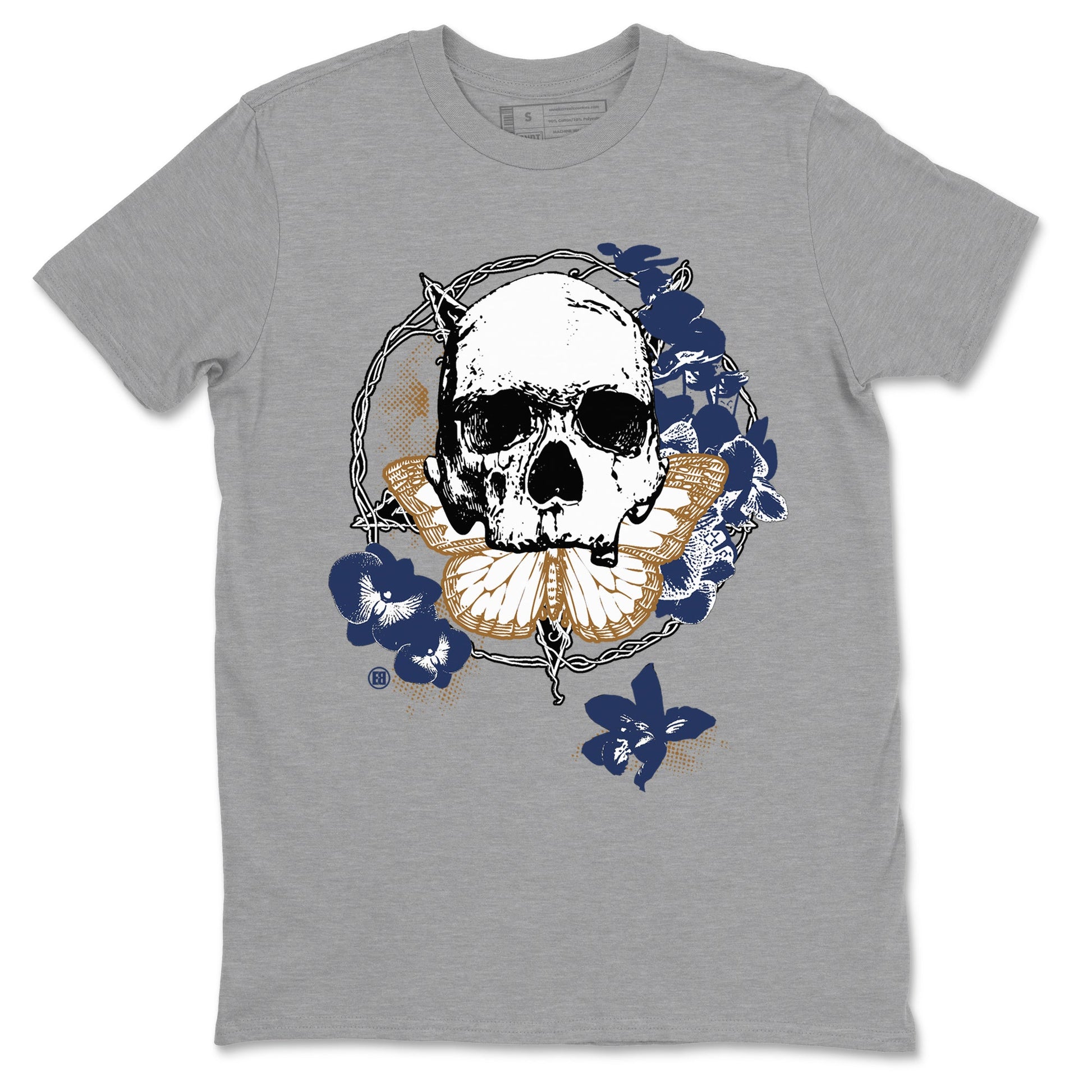 13s Midnight Navy shirts to match jordans Carpe Diem Skull sneaker match tees Air Jordan 13 Midnight Navy match shoes to clothes SNRT Sneaker Tees unisex cotton Heather Grey 2 shirts
