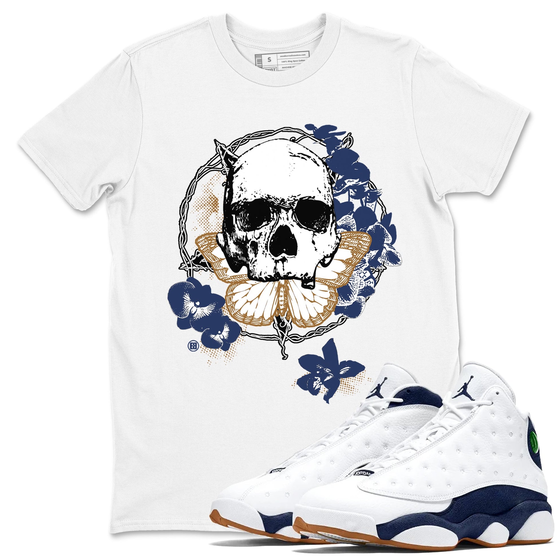 13s Midnight Navy shirts to match jordans Carpe Diem Skull sneaker match tees Air Jordan 13 Midnight Navy match shoes to clothes SNRT Sneaker Tees unisex cotton White 1 shirts