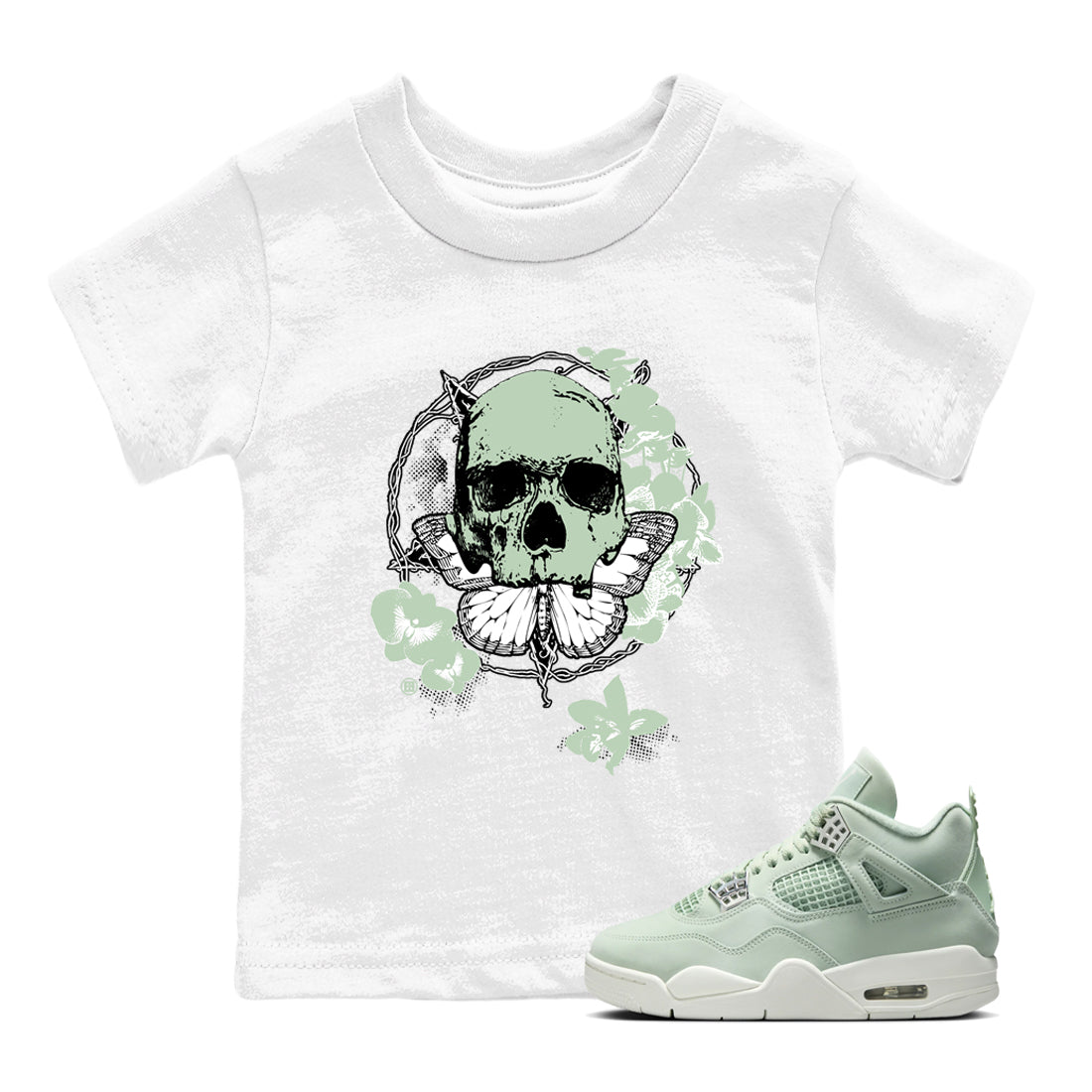 4s seafoam shirts to match jordans Carpe Diem Skull sneaker match tees Air Jordan 4 Abundance match shoes to clothes SNRT Sneaker Tees Youth Baby White 1 tee