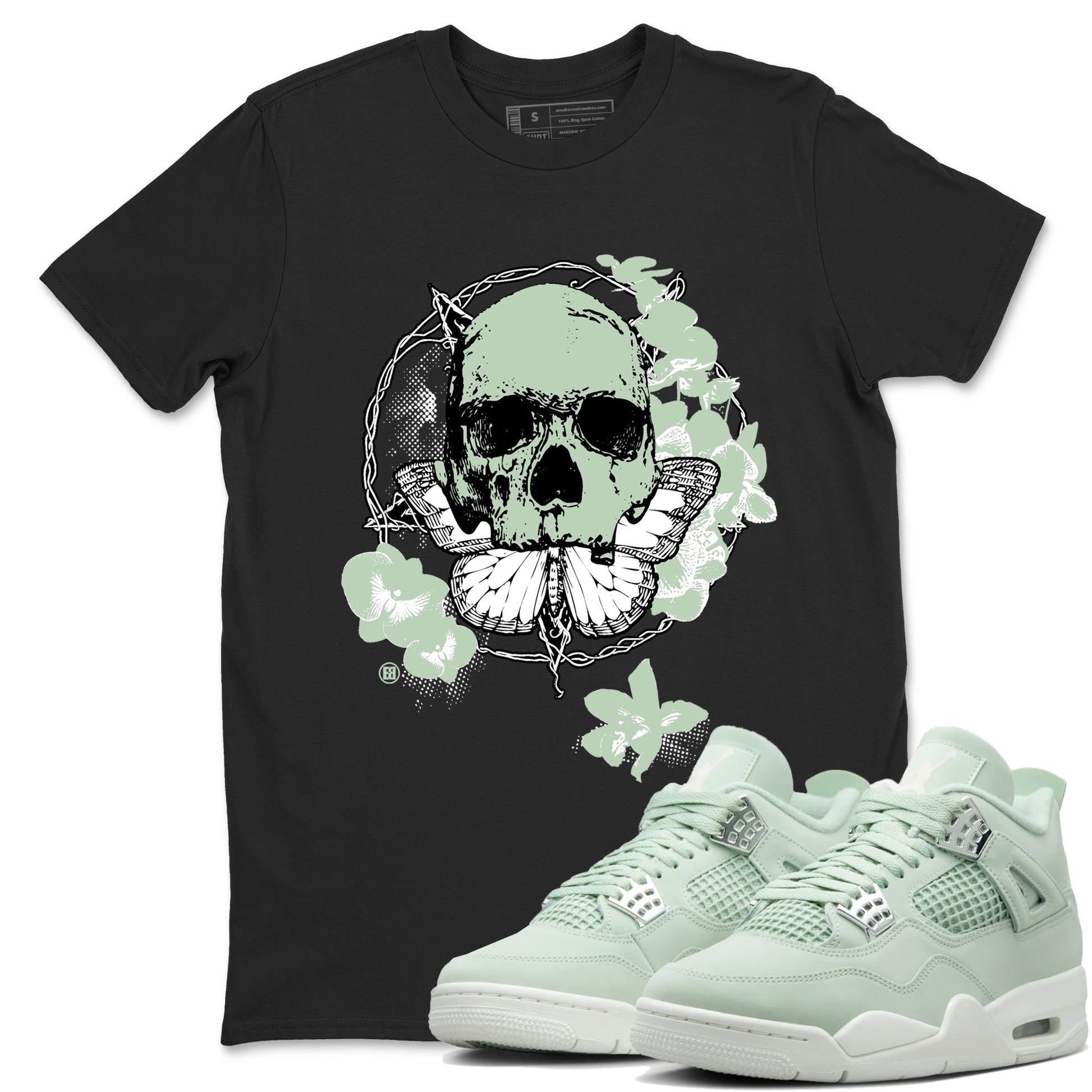4s seafoam shirts to match jordans Carpe Diem Skull sneaker match tees Air Jordan 4 Abundance match shoes to clothes SNRT Sneaker Tees unisex cotton Black 1 shirts