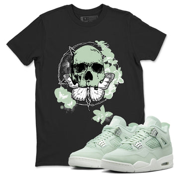 4s seafoam shirts to match jordans Carpe Diem Skull sneaker match tees Air Jordan 4 Abundance match shoes to clothes SNRT Sneaker Tees unisex cotton Black 1 shirts