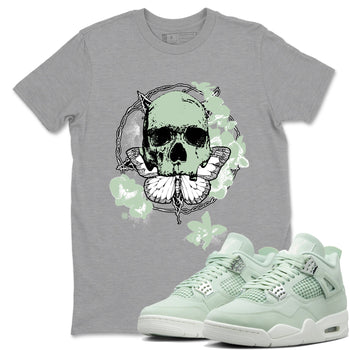 4s seafoam shirts to match jordans Carpe Diem Skull sneaker match tees Air Jordan 4 Abundance match shoes to clothes SNRT Sneaker Tees unisex cotton Heather Grey 1 shirts