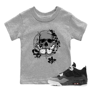 4s Fear shirts to match jordans Carpe Diem Skull sneaker match tees Air Jordan 4 Retro Fear match shoes to clothes SNRT Sneaker Tees Youth Baby Heather Grey 1 tee