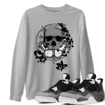 4s Fear shirts to match jordans Carpe Diem Skull sneaker match tees Air Jordan 4 Retro Fear match shoes to clothes SNRT Sneaker Tees unisex cotton Heather Grey 1 shirts