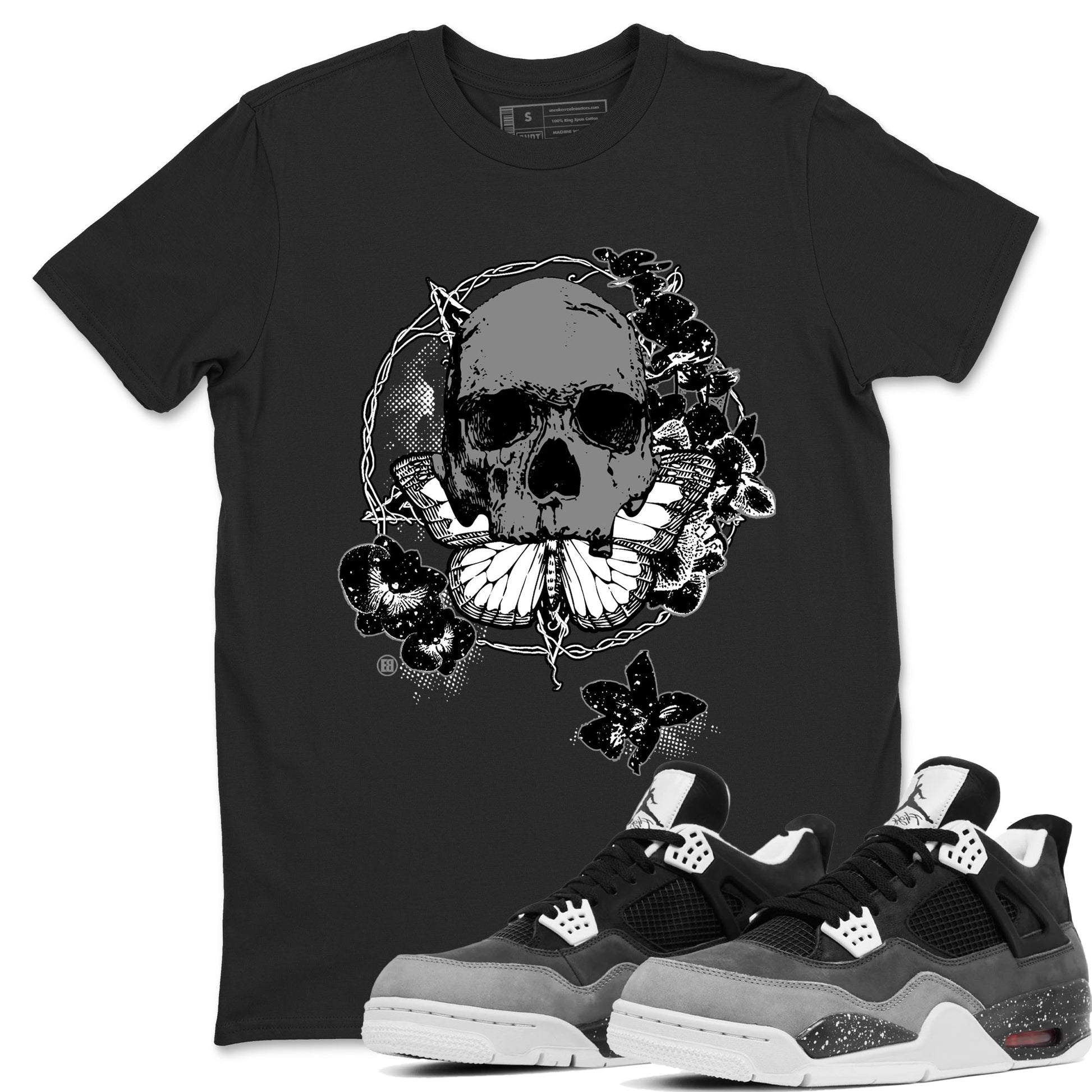 4s Fear shirts to match jordans Carpe Diem Skull sneaker match tees Air Jordan 4 Retro Fear match shoes to clothes SNRT Sneaker Tees unisex cotton Black 1 shirts