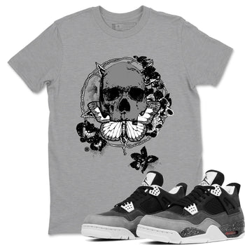 4s Fear shirts to match jordans Carpe Diem Skull sneaker match tees Air Jordan 4 Retro Fear match shoes to clothes SNRT Sneaker Tees unisex cotton Heather Grey 1 shirts