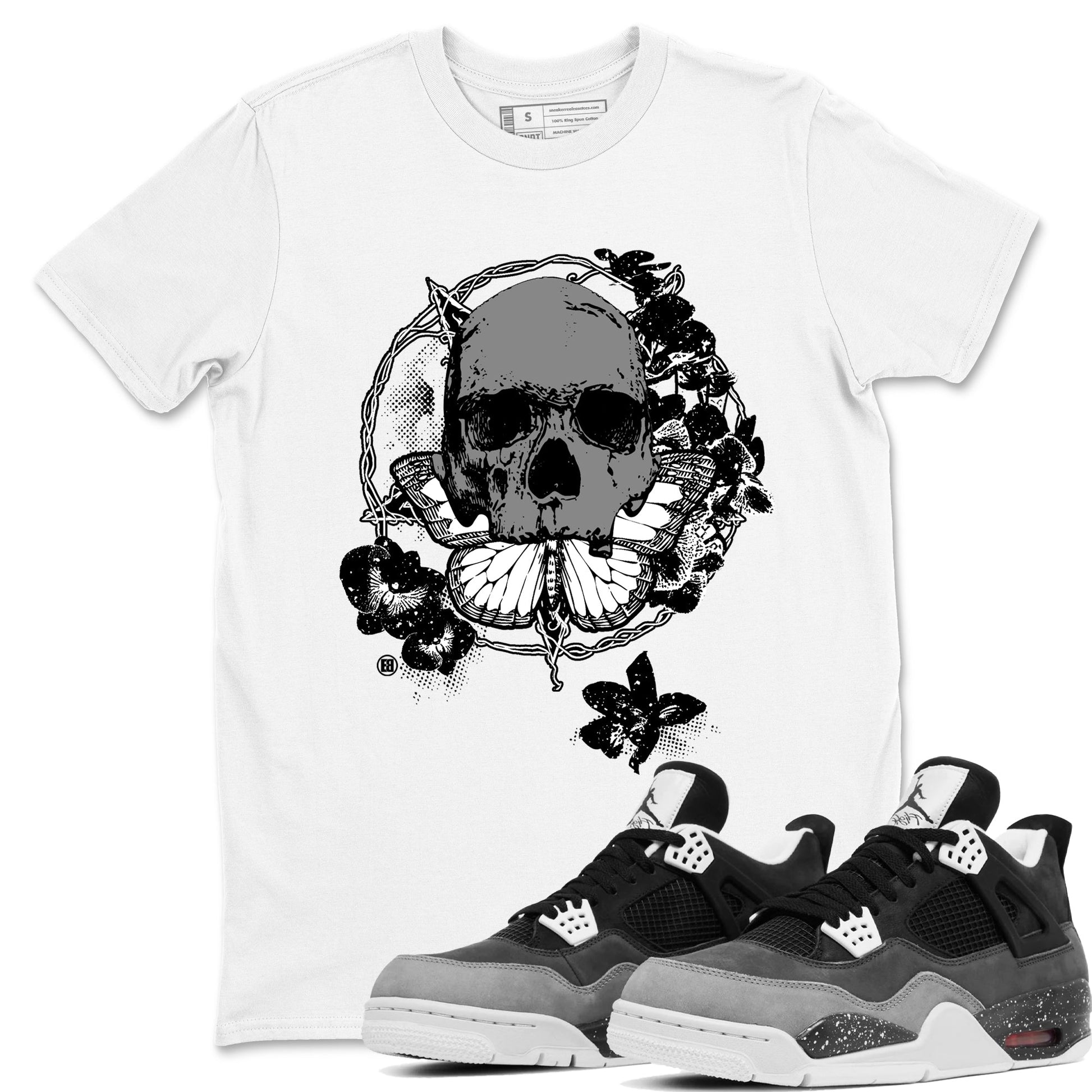 4s Fear shirts to match jordans Carpe Diem Skull sneaker match tees Air Jordan 4 Retro Fear match shoes to clothes SNRT Sneaker Tees unisex cotton White 1 shirts