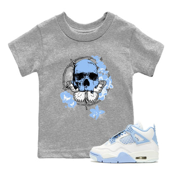 4s Forget Me Not shirts to match jordans Carpe Diem Skull graphic tees Air Jordan 4 Forget Me Not match shoes to clothes SNRT Sneaker Tees Youth Baby Heather Grey 1 tee