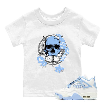 4s Forget Me Not shirts to match jordans Carpe Diem Skull graphic tees Air Jordan 4 Forget Me Not match shoes to clothes SNRT Sneaker Tees Youth Baby White 1 tee