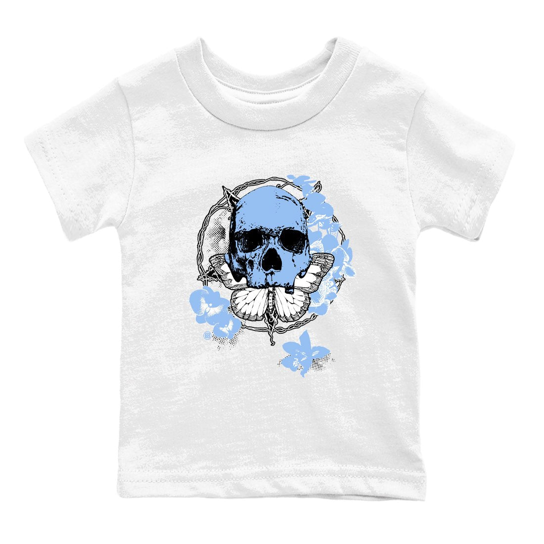 4s Forget Me Not shirts to match jordans Carpe Diem Skull graphic tees Air Jordan 4 Forget Me Not match shoes to clothes SNRT Sneaker Tees Youth Baby White 2 tee