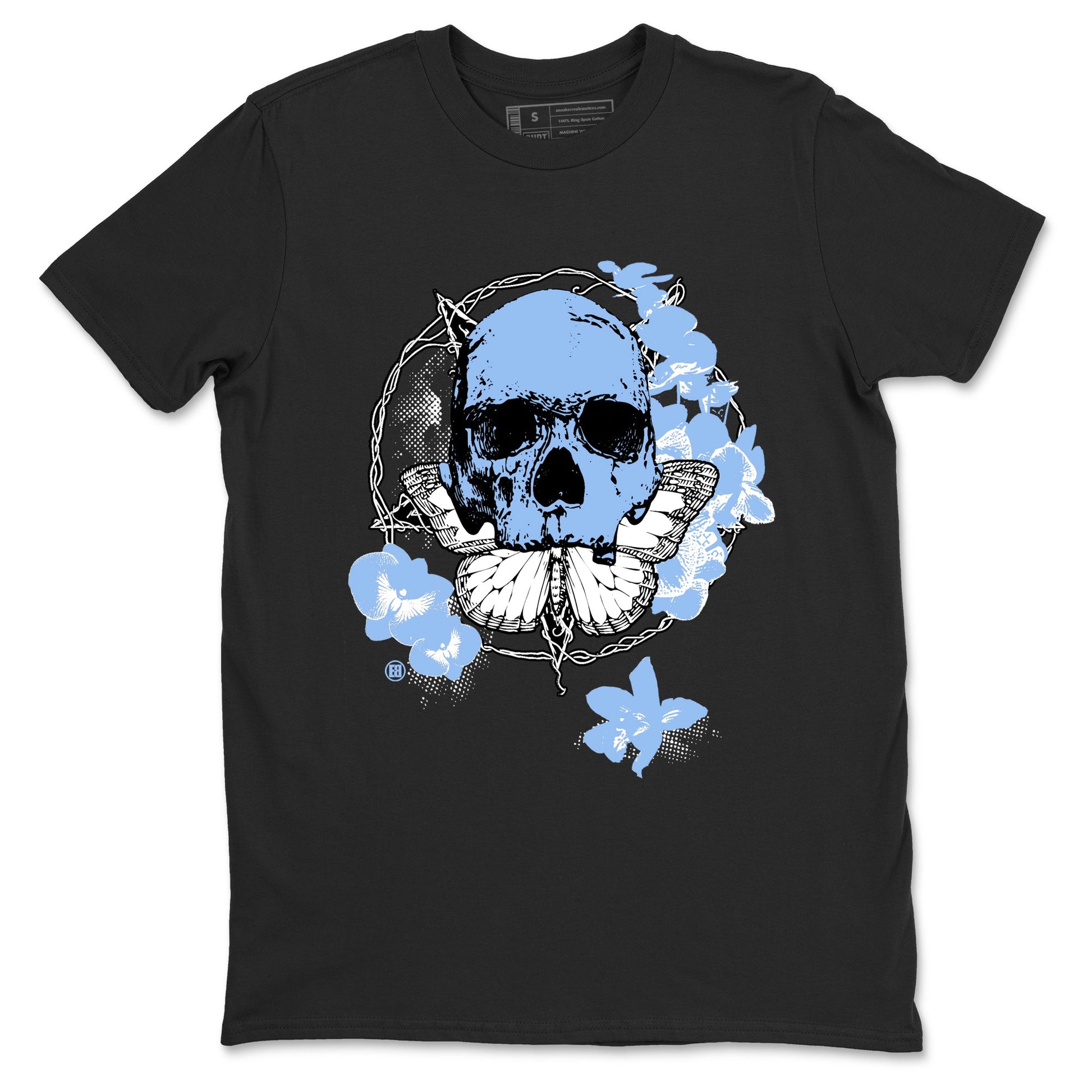 4s Forget Me Not shirts to match jordans Carpe Diem Skull graphic tees Air Jordan 4 Forget Me Not match shoes to clothes SNRT Sneaker Tees unisex cotton Black 2 shirts