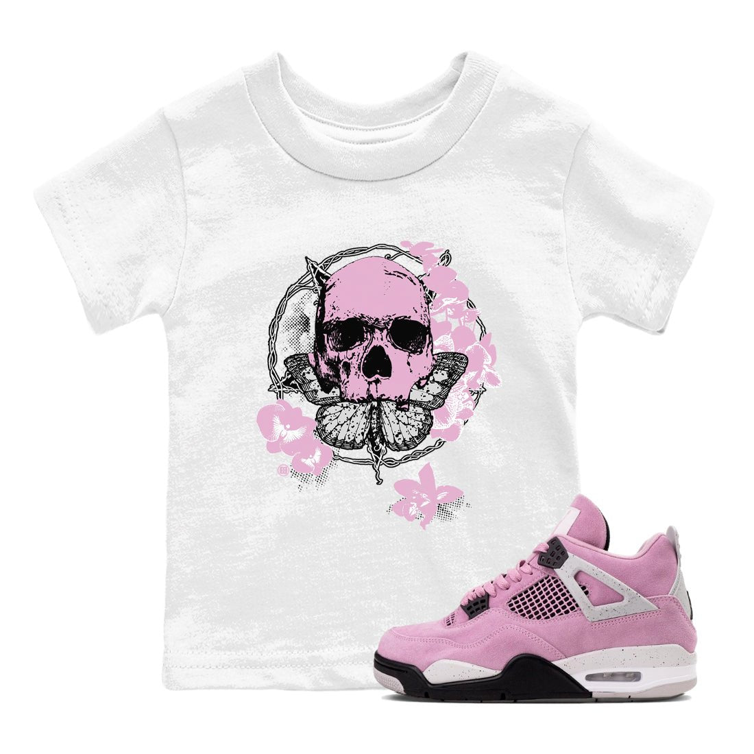 4s Orchid shirts to match jordans Carpe Diem Skull sneaker match tees Air Jordan 4 Orchid match shoes to clothes SNRT Sneaker Tees Youth Baby White 1 tee