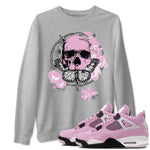 4s Orchid shirts to match jordans Carpe Diem Skull sneaker match tees Air Jordan 4 Orchid match shoes to clothes SNRT Sneaker Tees unisex cotton Heather Grey 1 shirts