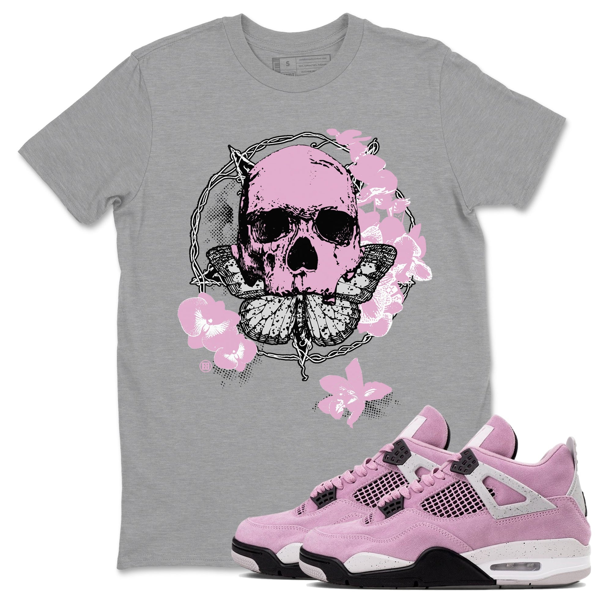 4s Orchid shirts to match jordans Carpe Diem Skull sneaker match tees Air Jordan 4 Orchid match shoes to clothes SNRT Sneaker Tees unisex cotton Heather Grey 1 shirts