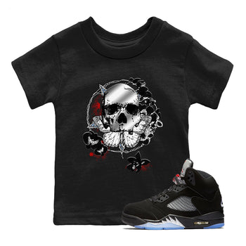 5s Black Metallic Reimagined shirts to match jordans Carpe Diem Skull best t shirts to wear with jordans 5s Black Metallic Reimagined match shoes to clothes SNRT Sneaker Tees Youth Baby Black 1 tee