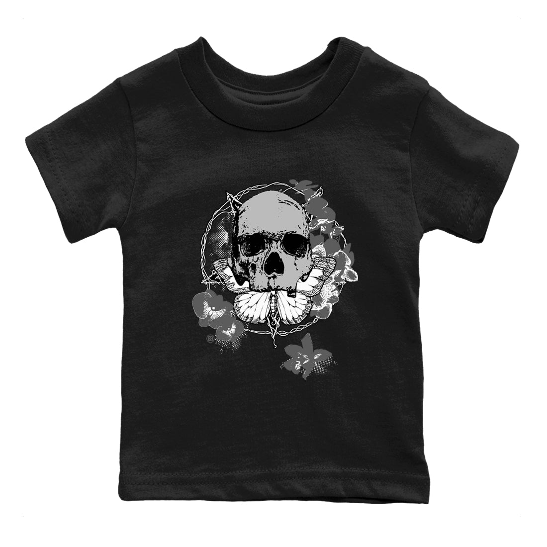 9s Cool Grey best t shirts to wear with jordans Carpe Diem Skull sneaker match tees Air Jordan 9 Retro Cool Grey match shoes to clothes SNRT Sneaker Tees Youth Baby Black 2 tee
